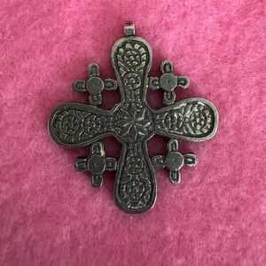 Jerusalem Sterling Silver Cross Vintage 1950s purchased in Jerusalem EC